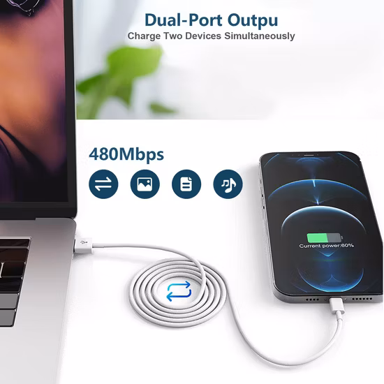 Câble Lightning Original de 1m 2m 3m pour iPhone iPad, vente en gros d'accessoires de téléphone portable, accessoires de téléphone portable