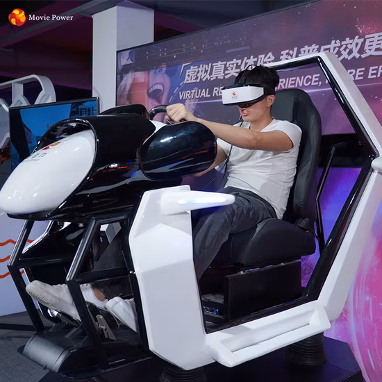 Équipement de jeu de simulateur de conduite de courses de voitures de réalité virtuelle de machines de divertissement